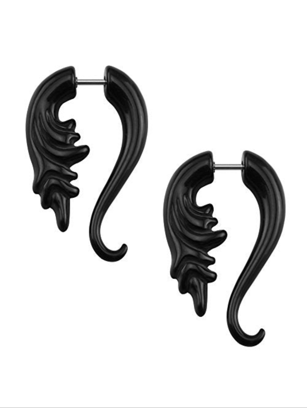 Faux gauge earrings